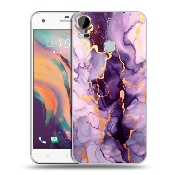 Силиконовый чехол на HTC Desire 10 Pro с принтом Мрамор