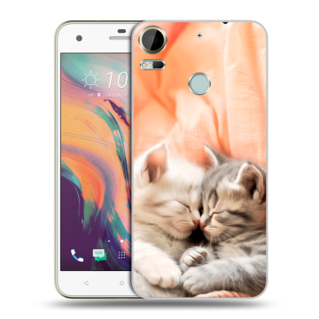 Силиконовый чехол на HTC Desire 10 Pro с принтом Котята