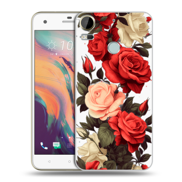 Силиконовый чехол на HTC Desire 10 Pro с принтом Розы