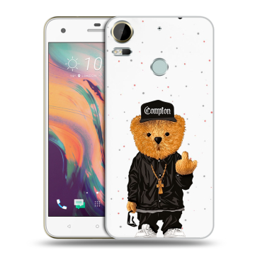 Силиконовый чехол на HTC Desire 10 Pro с принтом Плюшевый медведь