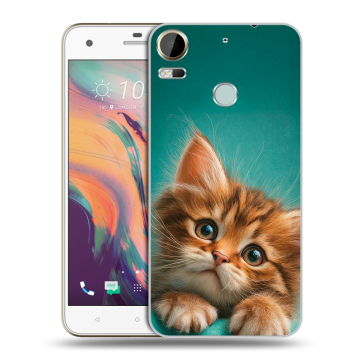 Силиконовый чехол на HTC Desire 10 Pro с принтом котенок