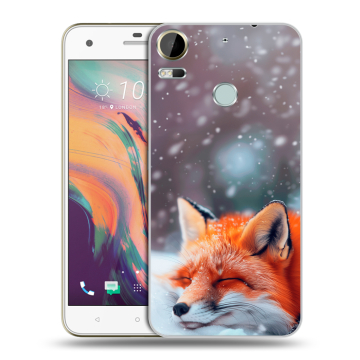 Силиконовый чехол на HTC Desire 10 Pro с принтом лиса