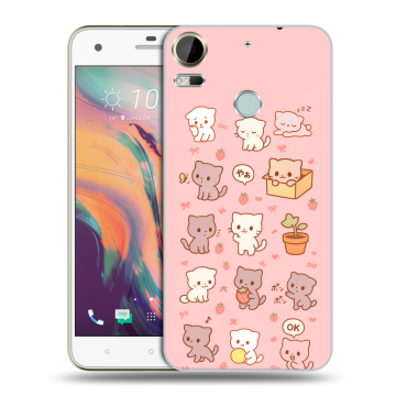 Силиконовый чехол на HTC Desire 10 Pro с принтом Hello Kitty Хелоу Кити