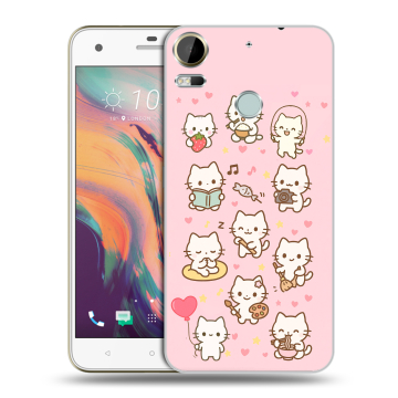 Силиконовый чехол на HTC Desire 10 Pro с принтом Hello Kitty Хелоу Кити