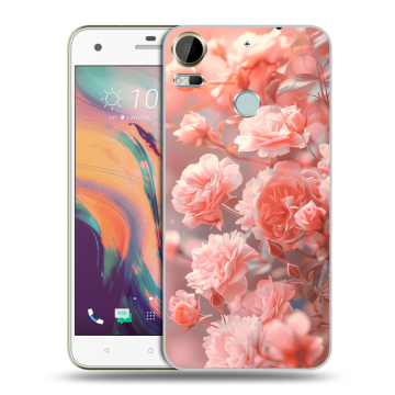Силиконовый чехол на HTC Desire 10 Pro с принтом Розы цветы
