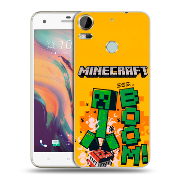 Силиконовый чехол на HTC Desire 10 Pro с принтом Майнкрафт Minecraft