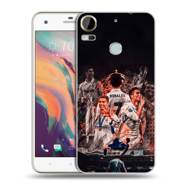 Силиконовый чехол на HTC Desire 10 Pro с принтом Реал Роналдо Real Ronaldo