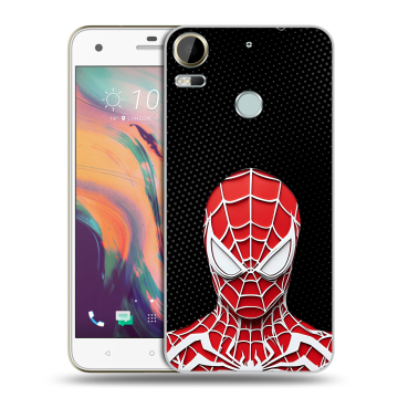 Силиконовый чехол на HTC Desire 10 Pro с принтом человек паук spiderman