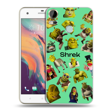 Силиконовый чехол на HTC Desire 10 Pro с принтом Шрек Shrek
