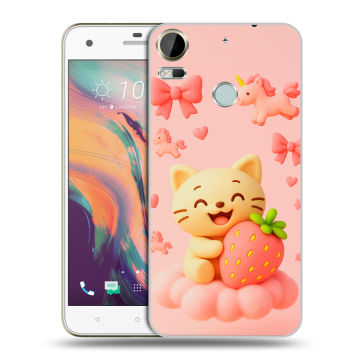 Силиконовый чехол на HTC Desire 10 Pro с принтом для девочек