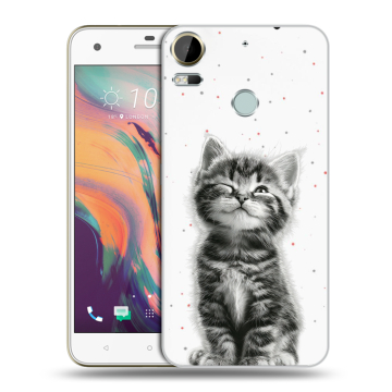 Силиконовый чехол на HTC Desire 10 Pro с принтом Котенок