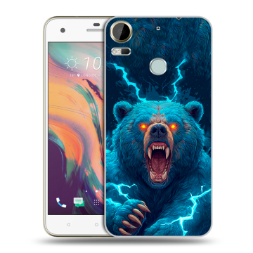 Силиконовый чехол на HTC Desire 10 Pro с принтом Медведь