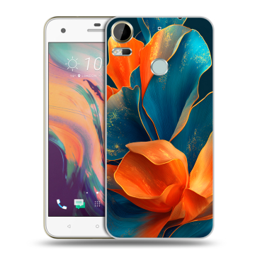 Силиконовый чехол на HTC Desire 10 Pro с принтом Цветы