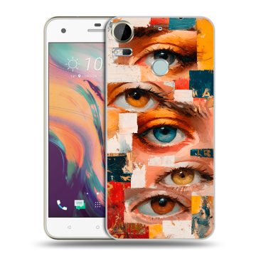 Силиконовый чехол на HTC Desire 10 Pro с принтом Модный принт