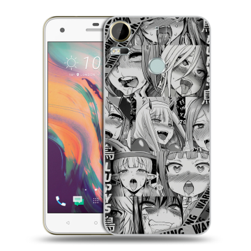 Силиконовый чехол на HTC Desire 10 Pro с принтом Ahegao Ахегао Аниме