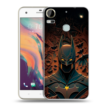 Силиконовый чехол на HTC Desire 10 Pro с принтом Batman Бэтмен