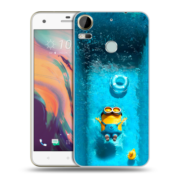Силиконовый чехол на HTC Desire 10 Pro с принтом Миньоны Силиконовый чехол на HTC Desire 10 Pro с принтом Миньоны