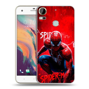Силиконовый чехол на HTC Desire 10 Pro с принтом Spiderman Человек паук Силиконовый чехол на HTC Desire 10 Pro с принтом Spiderman Человек паук