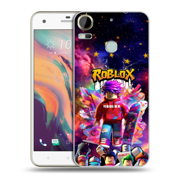 Силиконовый чехол на HTC Desire 10 Pro с принтом Roblox Роблокс Силиконовый чехол на HTC Desire 10 Pro с принтом Roblox Роблокс