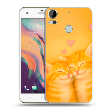 Силиконовый чехол на HTC Desire 10 Pro с принтом Милые котята