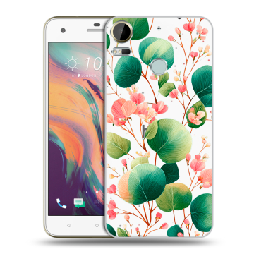 Силиконовый чехол на HTC Desire 10 Pro с принтом женский