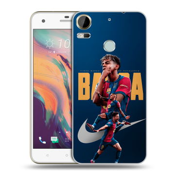 Силиконовый чехол на HTC Desire 10 Pro с принтом Барселона Barca Yamal 