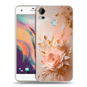 Силиконовый чехол на HTC Desire 10 Pro с принтом женский