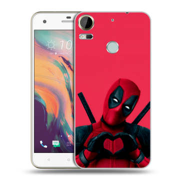 Силиконовый чехол на HTC Desire 10 Pro с принтом Дедпул Deadpool