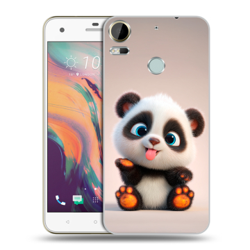 Силиконовый чехол на HTC Desire 10 Pro с принтом милая панда