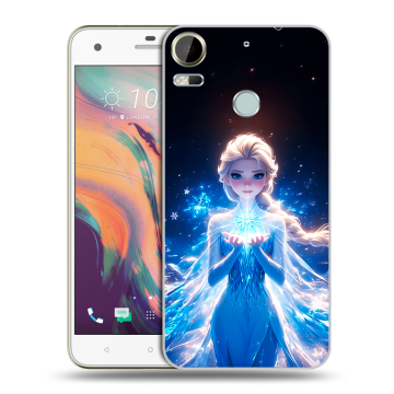 Силиконовый чехол на HTC Desire 10 Pro с принтом Холодное сердце Frozen