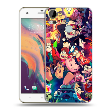 Силиконовый чехол на HTC Desire 10 Pro с принтом Gravity Falls Гравити Фолз