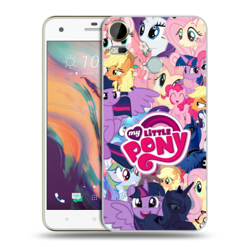 Силиконовый чехол на HTC Desire 10 Pro с принтом My little pony Дружба чудо