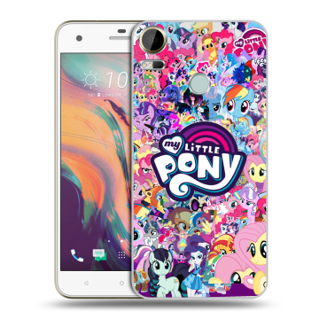 Силиконовый чехол на HTC Desire 10 Pro с принтом My little pony Дружба чудо
