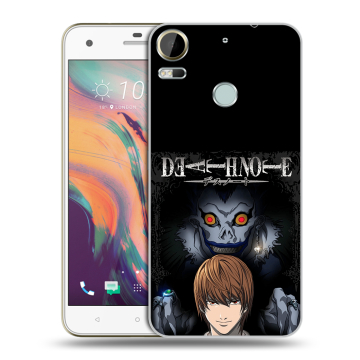 Силиконовый чехол на HTC Desire 10 Pro с принтом Death note Тетрадь смерти