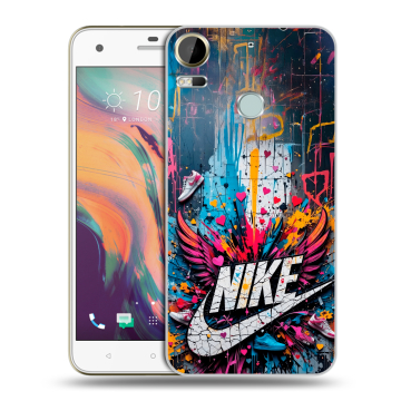 Силиконовый чехол на HTC Desire 10 Pro с принтом Nike Найк