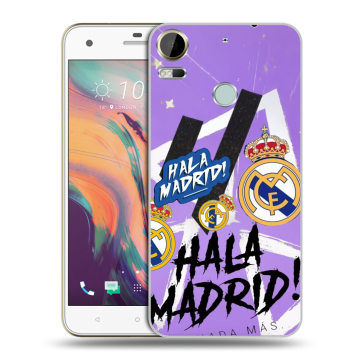 Силиконовый чехол на HTC Desire 10 Pro с принтом Real Madrid Реал Мадрид