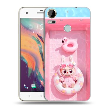 Силиконовый чехол на HTC Desire 10 Pro с принтом Labubu Лабубу