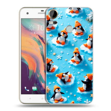 Силиконовый чехол на HTC Desire 10 Pro с принтом Новый год