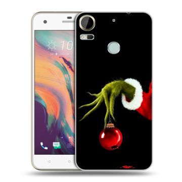 Силиконовый чехол на HTC Desire 10 Pro с принтом Новый год Гринч