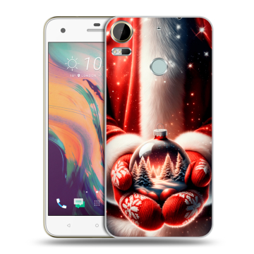 Силиконовый чехол на HTC Desire 10 Pro с принтом Новый год