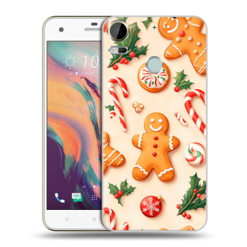 Силиконовый чехол на HTC Desire 10 Pro с принтом Новый год