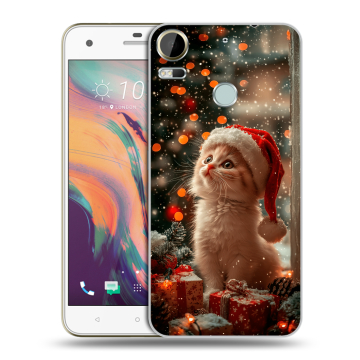 Силиконовый чехол на HTC Desire 10 Pro с принтом Новый год