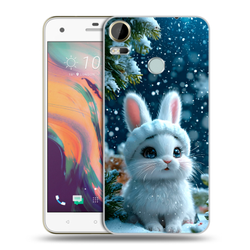Силиконовый чехол на HTC Desire 10 Pro с принтом Новый год