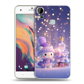 Силиконовый чехол на HTC Desire 10 Pro с принтом Новый год