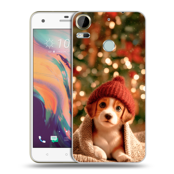 Силиконовый чехол на HTC Desire 10 Pro с принтом Новый год