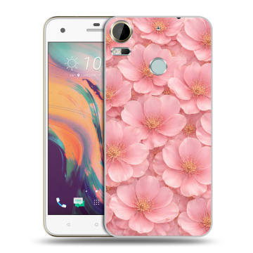 Силиконовый чехол на HTC Desire 10 Pro с принтом женский