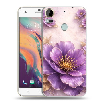 Силиконовый чехол на HTC Desire 10 Pro с принтом женский