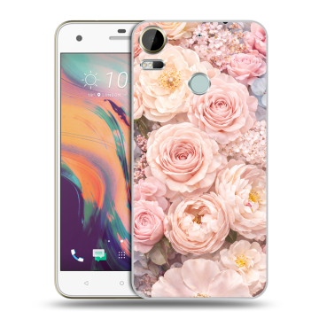 Силиконовый чехол на HTC Desire 10 Pro с принтом женский