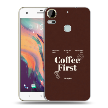 Силиконовый чехол на HTC Desire 10 Pro с принтом женский