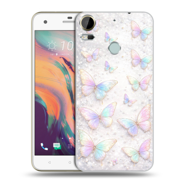 Силиконовый чехол на HTC Desire 10 Pro с принтом женский